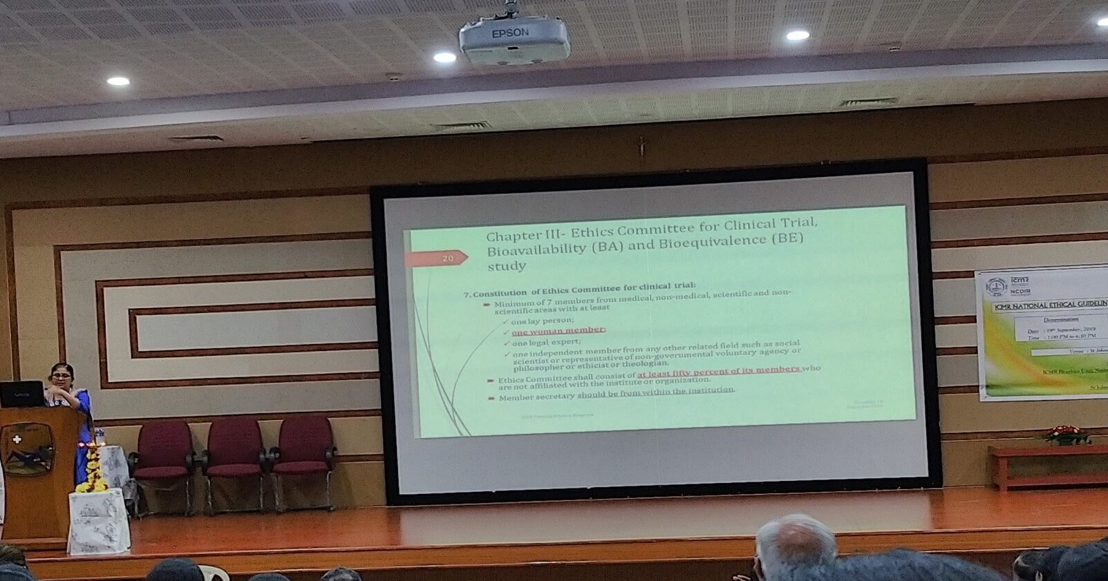 Dissemination Program on ICMR National Ethical Guidelines for Biomedical and Health Research, St Johns Medical College, Bangalore  19th September, 2019