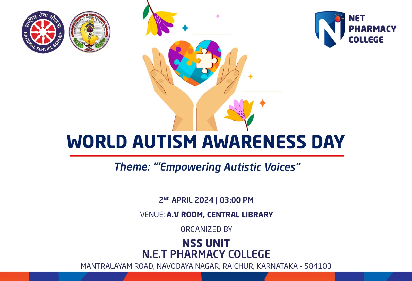 NET Pharmacy College World Autism Awareness Day