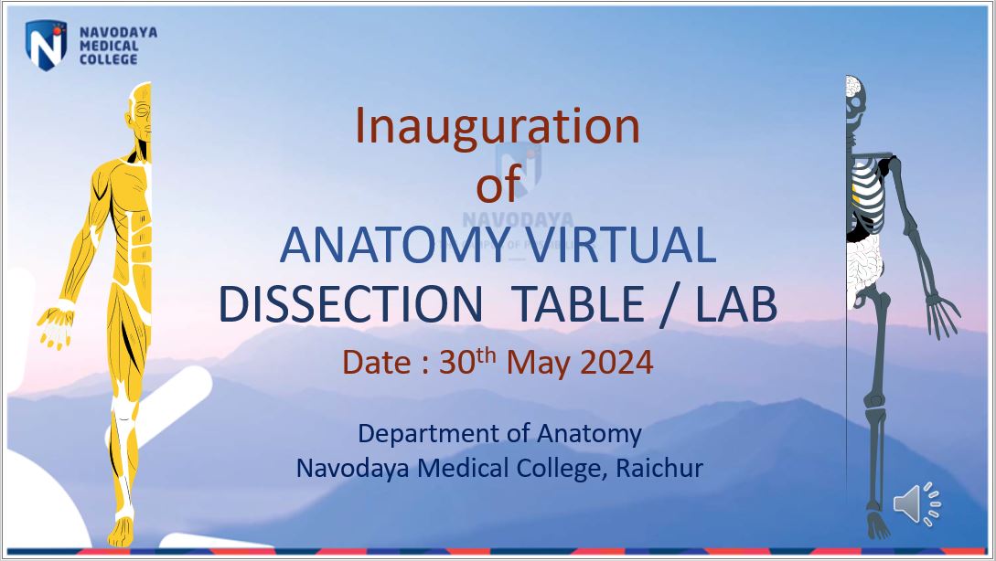 Inauguration of Anatomy Virtual Dissection Lab